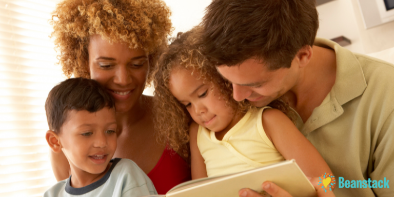 A family reading together