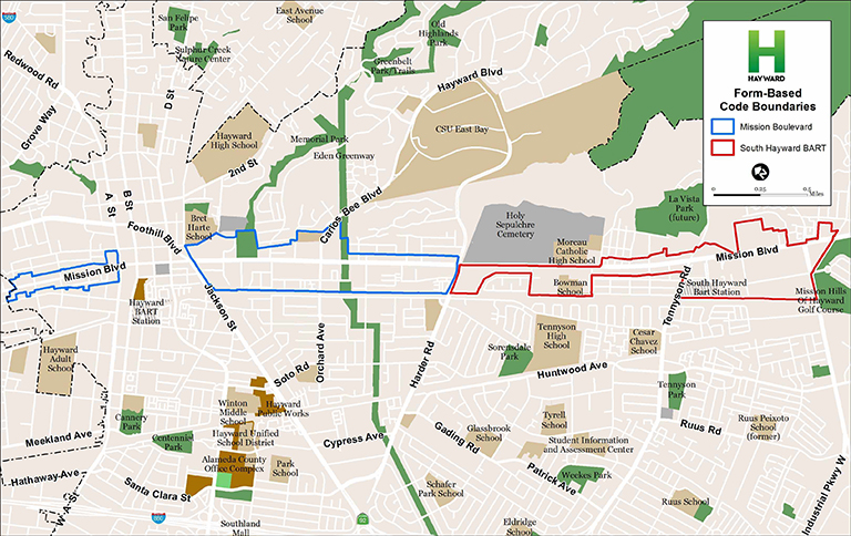 Beige map of the project area