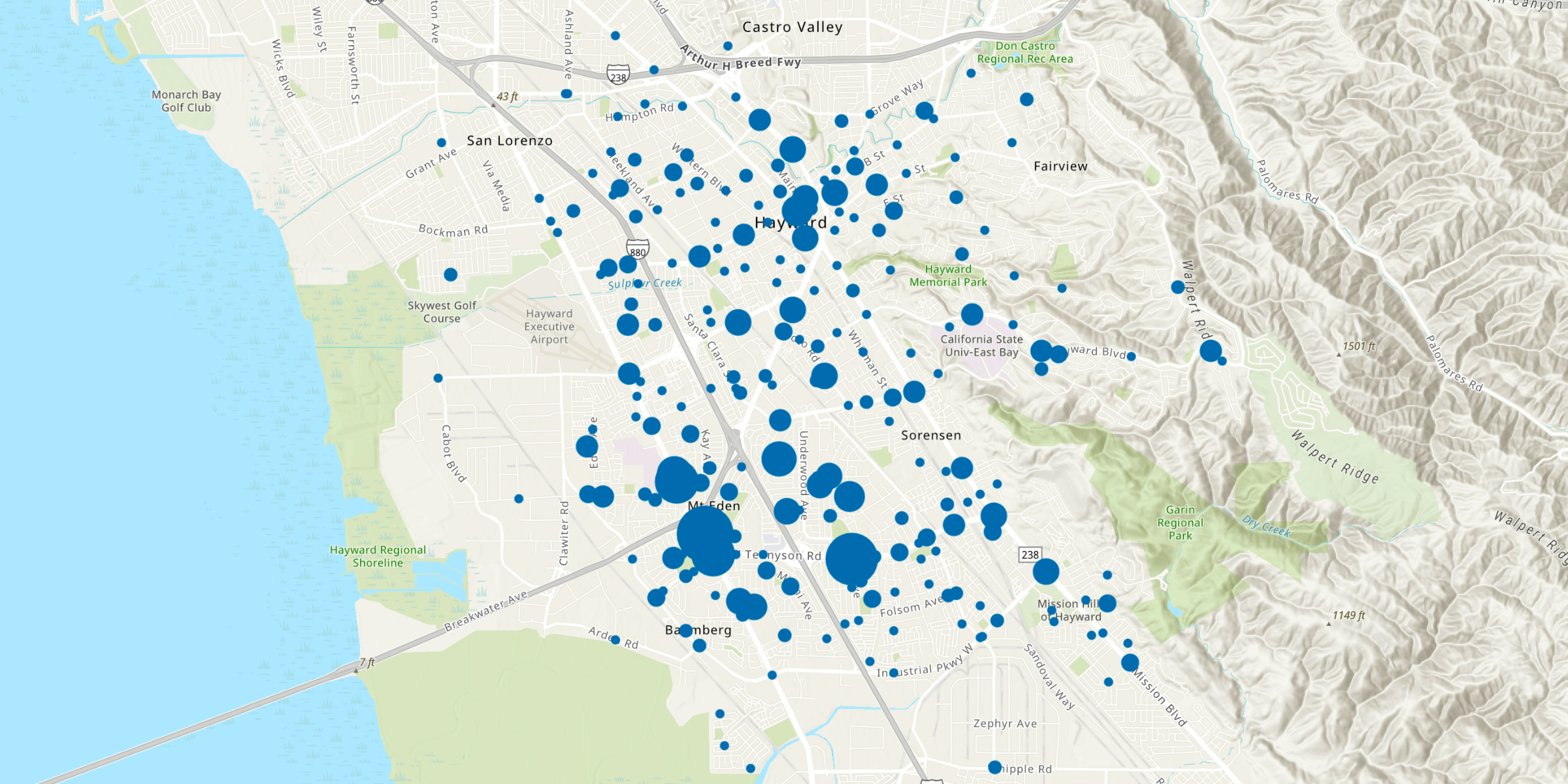 Hayward Safe Conversations Map