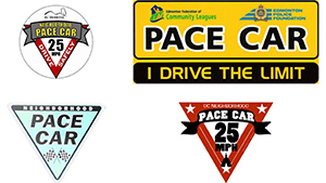 Several different PACE Car Program Logos