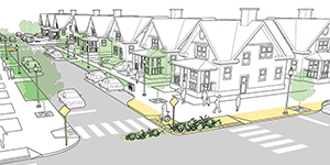 A partial closure in a residential neighborhood