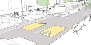 Two speed lumps on a two way street