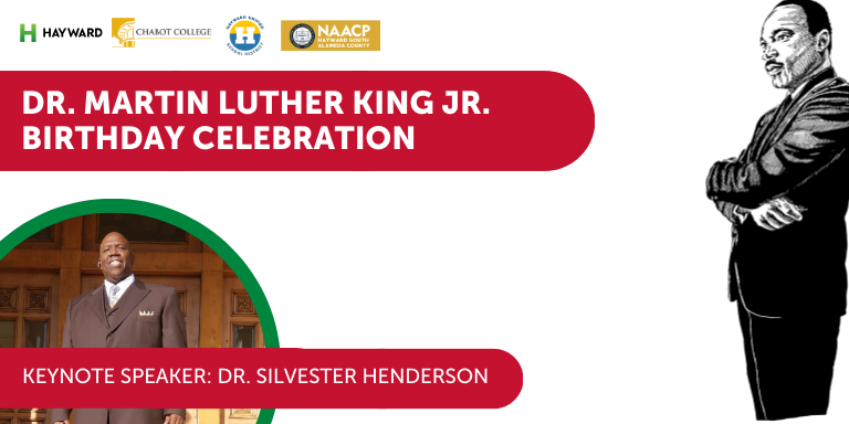Illustration of Martin Luther King Jr. with a photo of Dr. Silvester Henderson.