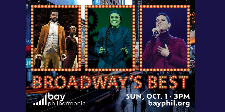 Photo of three Broadway stars with text: Broadway's Best Sunday, Oct. 1 3pm