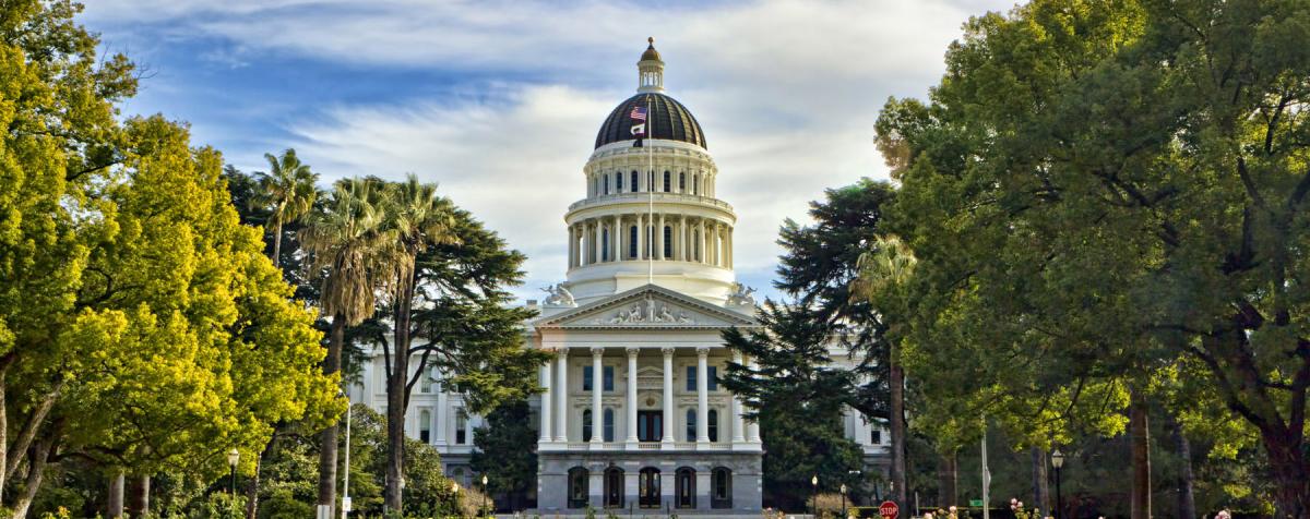 The California State Capitol building in Sacramento