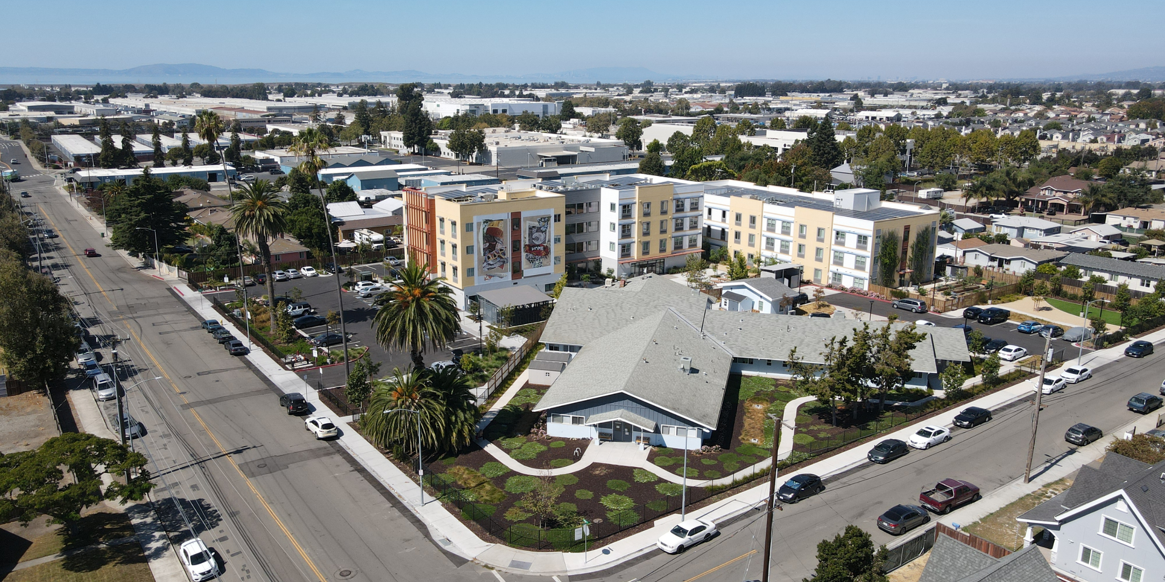 Affordable Housing Creation Overhead shot of the Depot Road project