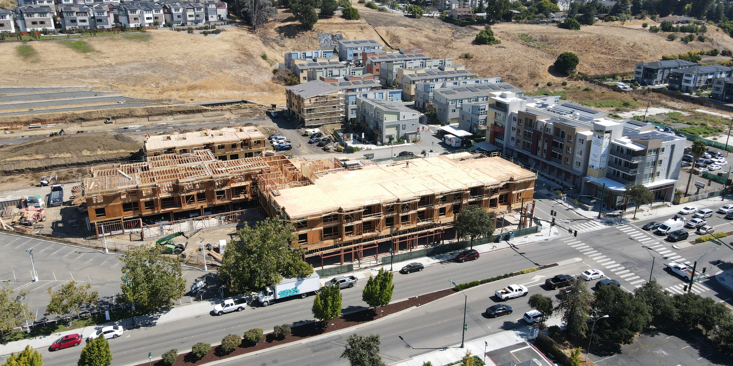 New Housing Production Overhead shot of the construction of SoMi