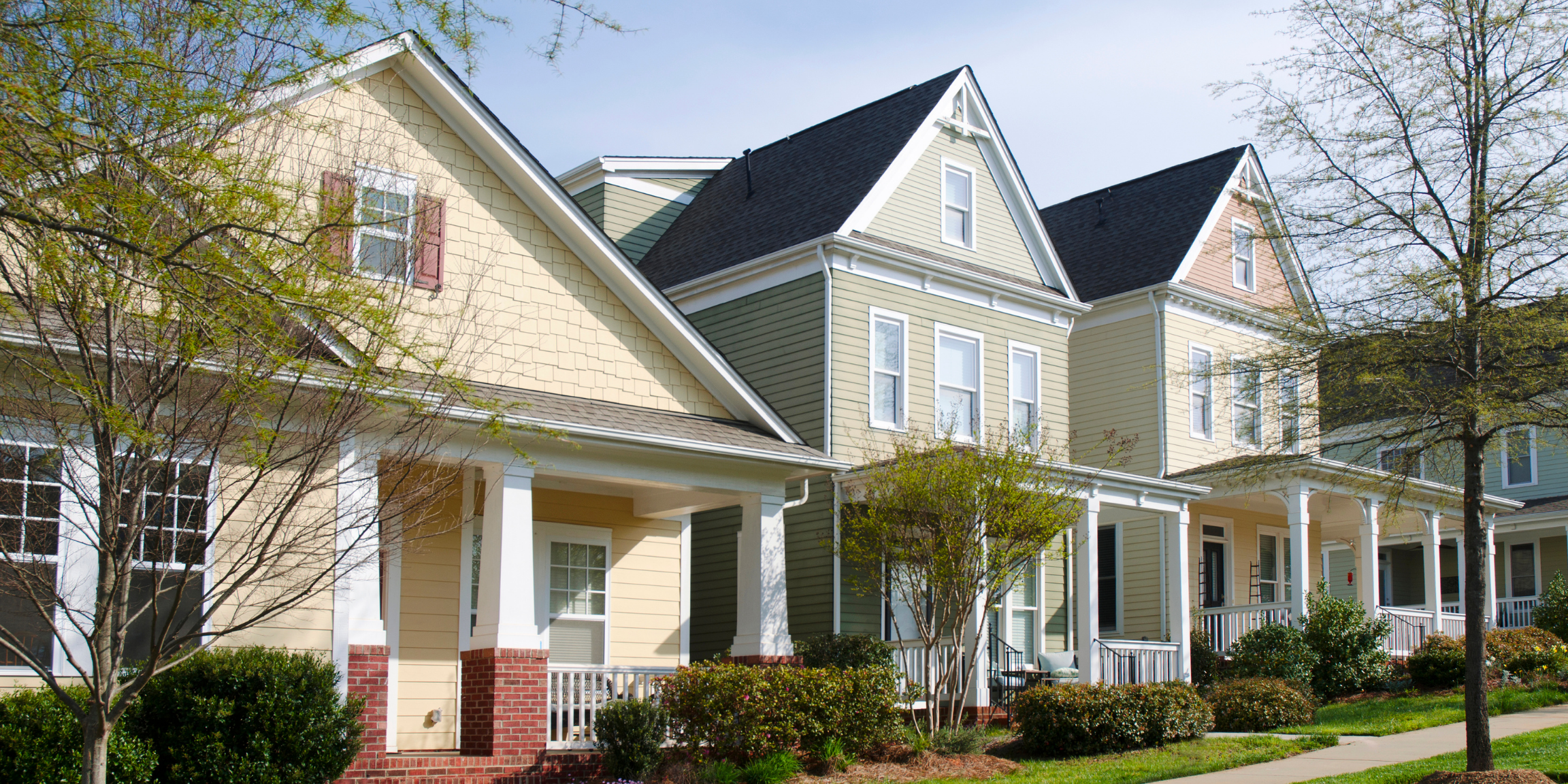 A row of homes