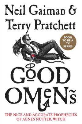 Book Cover of Good Omens by Neil Gaiman and Terry Pratchett