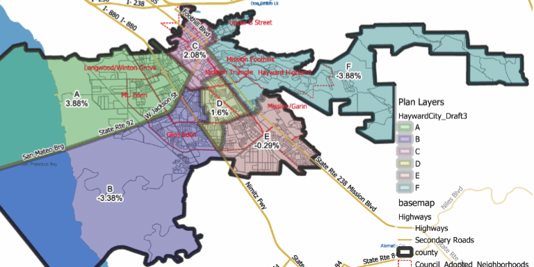 GIF of three draft maps