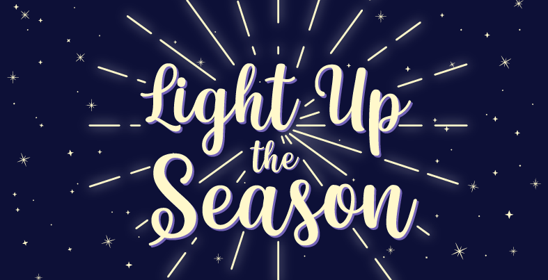 Dark Blue Light up the Season Poster