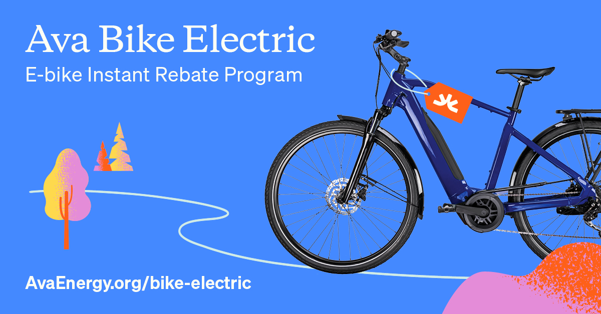 A blue e-bike on a blue background