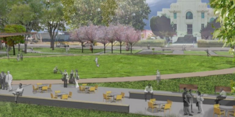 A rendering of Heritage Plaza