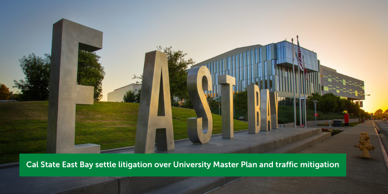 The East Bay Sign in front of Cal State East Bay