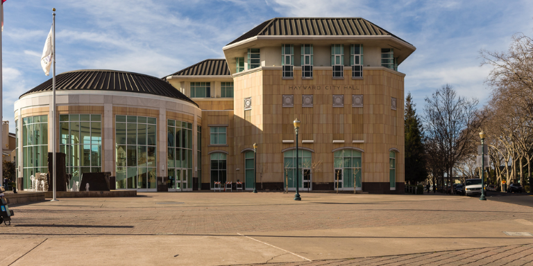 Hayward City Hall on a sunny day