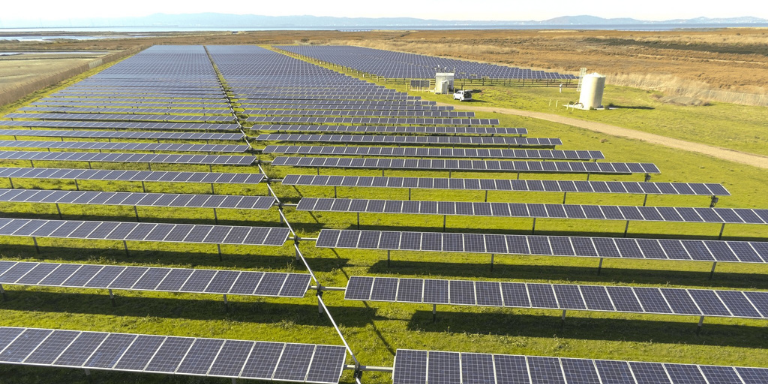 Solar array at the Water Pollution Control Facility