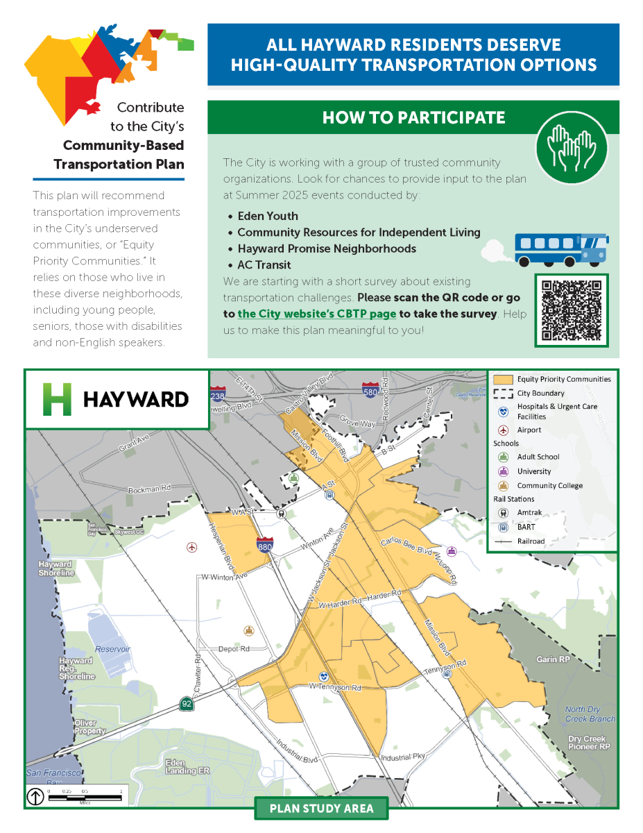 Community Based Transportation Plan flyer