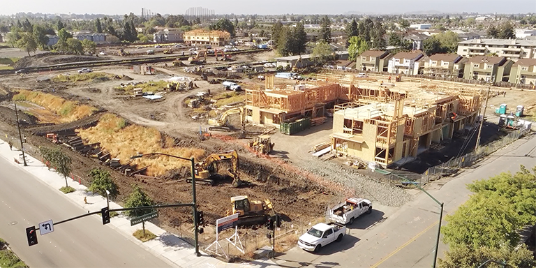Housing being built at the corner of Valle Vista Ave and Mission Blvd. 