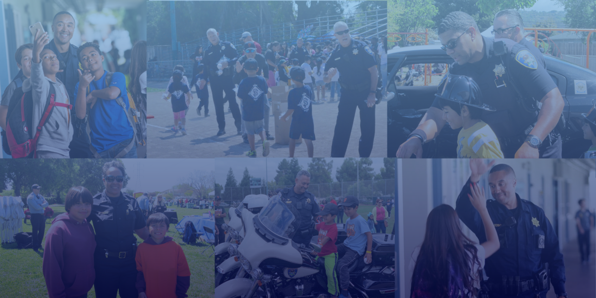 Hayward Police Personnel out in the community with Hayward Youth