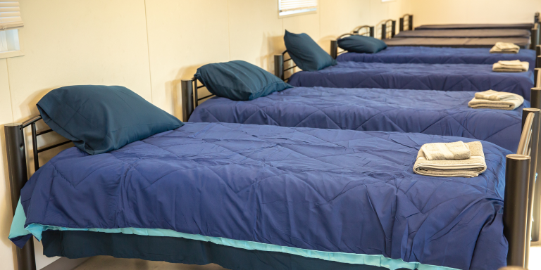 Beds at the Hayward Navigation Center