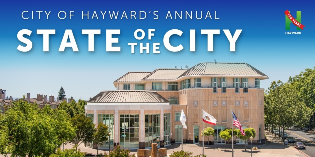 Hayward City Hall on a bright sunny day