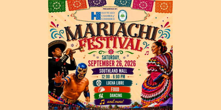 Flyer of the Mariachi Festival with information about the event.