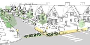 A full closure in a residential neighborhood